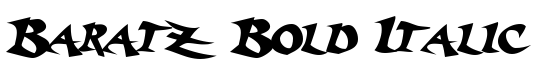 Baratz Bold Italic - Download Thousands of Free Fonts at FontZone.net