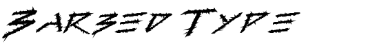 Barbed Type - Download Thousands of Free Fonts at FontZone.net