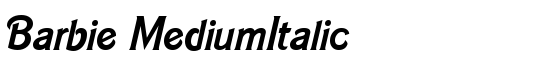 Barbie MediumItalic - Download Thousands of Free Fonts at FontZone.net