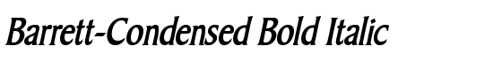 Barrett-Condensed Bold Italic - Download Thousands of Free Fonts at FontZone.net