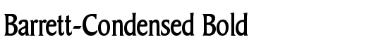 Barrett-Condensed Bold - Download Thousands of Free Fonts at FontZone.net