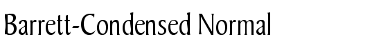 Barrett-Condensed Normal - Download Thousands of Free Fonts at FontZone.net