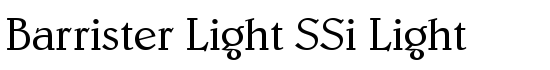 Barrister Light SSi Light - Download Thousands of Free Fonts at FontZone.net