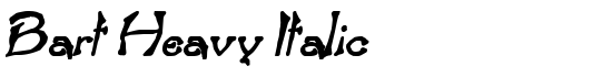 Bart Heavy Italic - Download Thousands of Free Fonts at FontZone.net