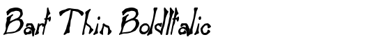 Bart Thin BoldItalic - Download Thousands of Free Fonts at FontZone.net
