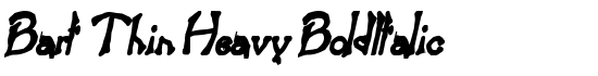 Bart Thin Heavy BoldItalic - Download Thousands of Free Fonts at FontZone.net