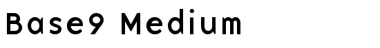 Base9 Medium - Download Thousands of Free Fonts at FontZone.net