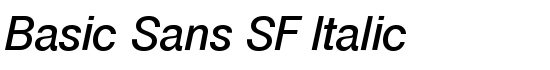 Basic Sans SF Italic - Download Thousands of Free Fonts at FontZone.net