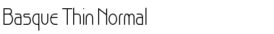 Basque Thin Normal - Download Thousands of Free Fonts at FontZone.net