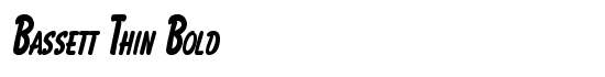 Bassett Thin Bold - Download Thousands of Free Fonts at FontZone.net