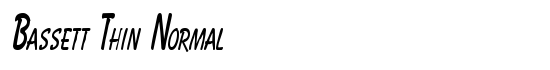 Bassett Thin Normal - Download Thousands of Free Fonts at FontZone.net