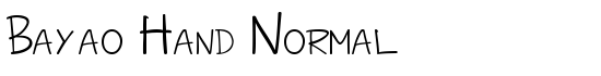 Bayao Hand Normal - Download Thousands of Free Fonts at FontZone.net