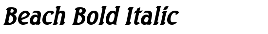Beach Bold Italic - Download Thousands of Free Fonts at FontZone.net