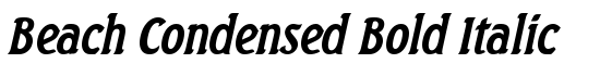 Beach Condensed Bold Italic - Download Thousands of Free Fonts at FontZone.net