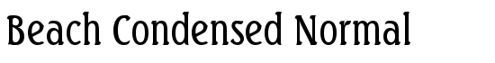 Beach Condensed Normal - Download Thousands of Free Fonts at FontZone.net