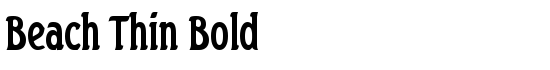 Beach Thin Bold - Download Thousands of Free Fonts at FontZone.net