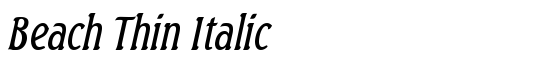 Beach Thin Italic - Download Thousands of Free Fonts at FontZone.net