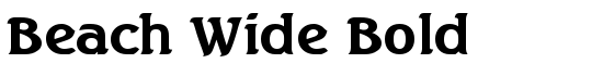 Beach Wide Bold - Download Thousands of Free Fonts at FontZone.net