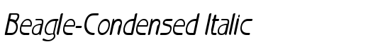 Beagle-Condensed Italic - Download Thousands of Free Fonts at FontZone.net