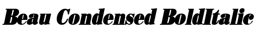 Beau Condensed BoldItalic - Download Thousands of Free Fonts at FontZone.net
