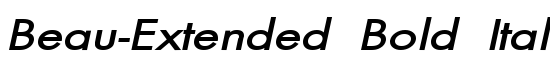 Beau-Extended Bold Italic - Download Thousands of Free Fonts at FontZone.net