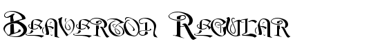 Beaverton Regular - Download Thousands of Free Fonts at FontZone.net