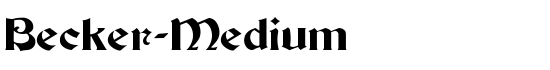 Becker-Medium - Download Thousands of Free Fonts at FontZone.net