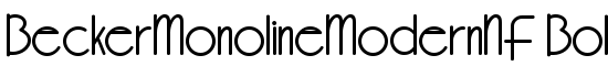 BeckerMonolineModernNF Bold - Download Thousands of Free Fonts at FontZone.net