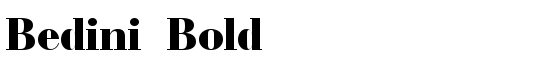 Bedini  Bold - Download Thousands of Free Fonts at FontZone.net
