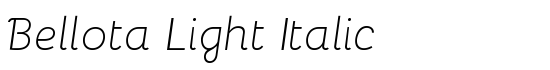 Bellota Light Italic - Download Thousands of Free Fonts at FontZone.net