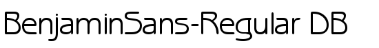BenjaminSans-Regular DB - Download Thousands of Free Fonts at FontZone.net