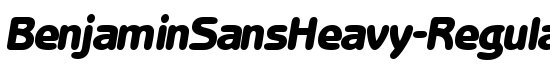 BenjaminSansHeavy-RegularItalic - Download Thousands of Free Fonts at FontZone.net