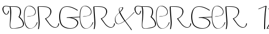 BERGER&BERGER 1234567890 Light - Download Thousands of Free Fonts at FontZone.net