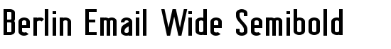 Berlin Email Wide Semibold - Download Thousands of Free Fonts at FontZone.net