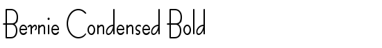Bernie Condensed Bold - Download Thousands of Free Fonts at FontZone.net