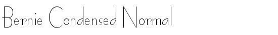 Bernie Condensed Normal - Download Thousands of Free Fonts at FontZone.net