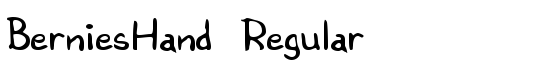 BerniesHand Regular - Download Thousands of Free Fonts at FontZone.net