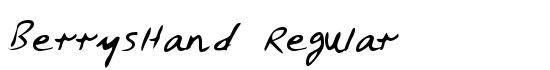 BerrysHand Regular - Download Thousands of Free Fonts at FontZone.net