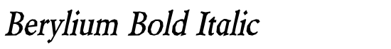 Berylium Bold Italic - Download Thousands of Free Fonts at FontZone.net