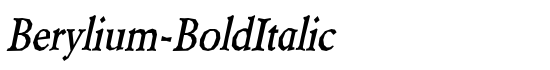Berylium-BoldItalic - Download Thousands of Free Fonts at FontZone.net
