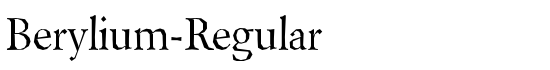 Berylium-Regular - Download Thousands of Free Fonts at FontZone.net