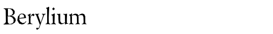 Berylium - Download Thousands of Free Fonts at FontZone.net