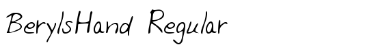 BerylsHand Regular - Download Thousands of Free Fonts at FontZone.net