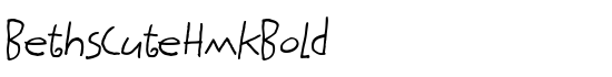 BethsCuteHmkBold - Download Thousands of Free Fonts at FontZone.net