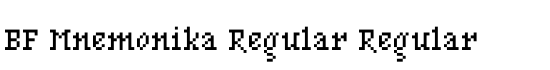 BF Mnemonika Regular Regular - Download Thousands of Free Fonts at FontZone.net