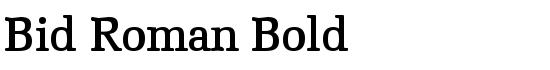 Bid Roman Bold - Download Thousands of Free Fonts at FontZone.net