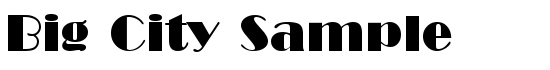 Big City Sample - Download Thousands of Free Fonts at FontZone.net
