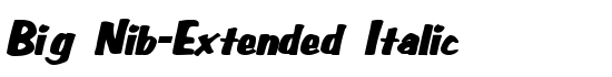 Big Nib-Extended Italic - Download Thousands of Free Fonts at FontZone.net