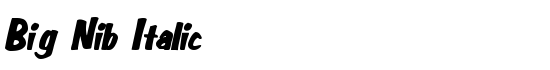 Big Nib Italic - Download Thousands of Free Fonts at FontZone.net