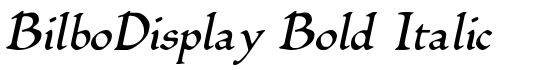 BilboDisplay Bold Italic - Download Thousands of Free Fonts at FontZone.net